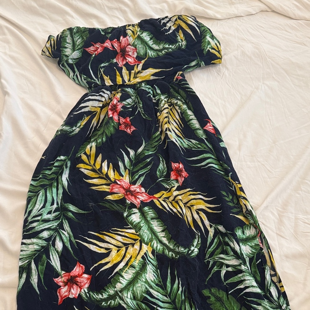 Floral Strapless Maxi Dress